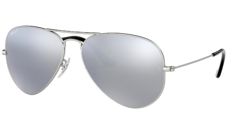 Ray-Ban Aviator 3025 Matte Silver Prescription Sunglasses 019/W3
