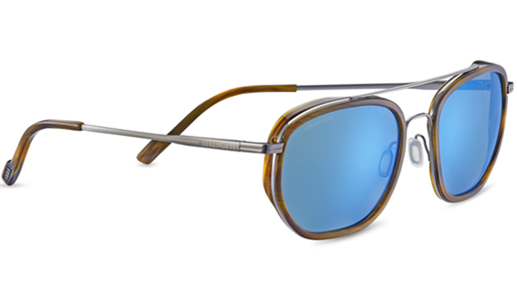 Serengeti Boron Shiny Gunmetal Brown Buffalo Acetate