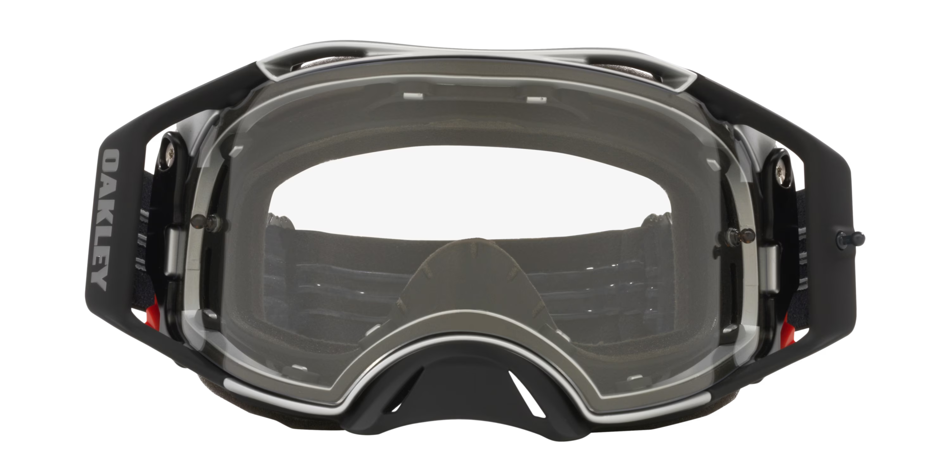 Oakley Airbrake MX Prescription Goggle Tuff Blocks Black Gunmetal | Clear 7046B0