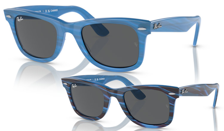 Ray-Ban WAYFARER 2140 Photo Striped Blue Prescription Sunglasses 1409B1