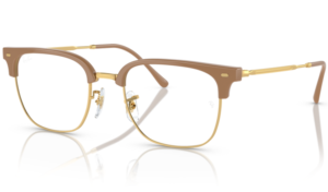 Ray-Ban New Clubmaster 7216 Beige on Gold Prescription Glasses 8342