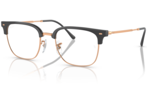 Ray-Ban New Clubmaster 7216 Dark Grey on Rose Gold Prescription Glasses 8322