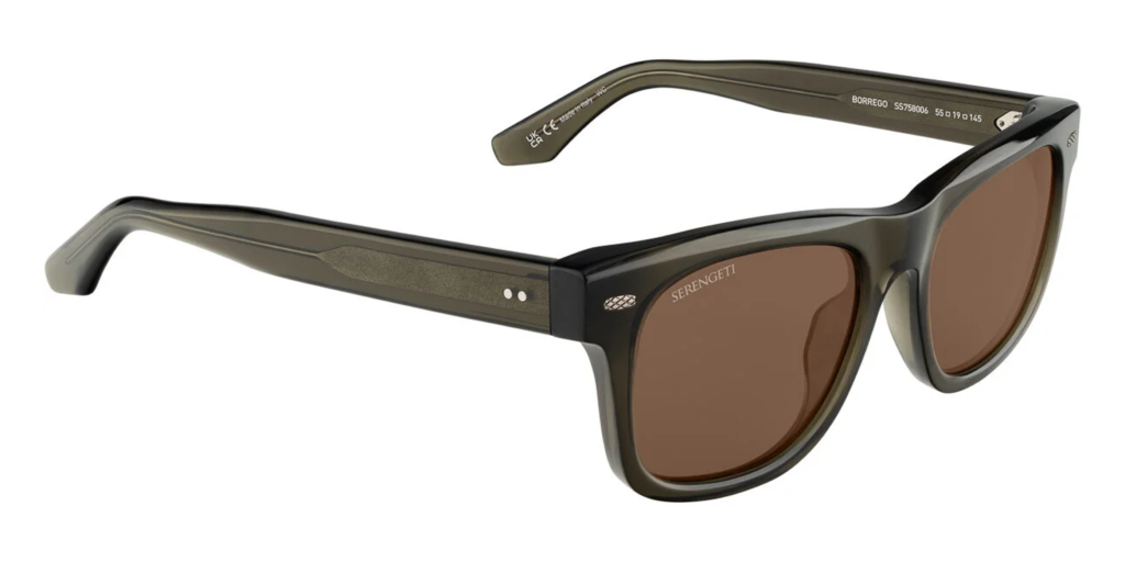 Serengeti Borrego Prescription Sunglasses Crystal Khaki | Serengeti Lenses