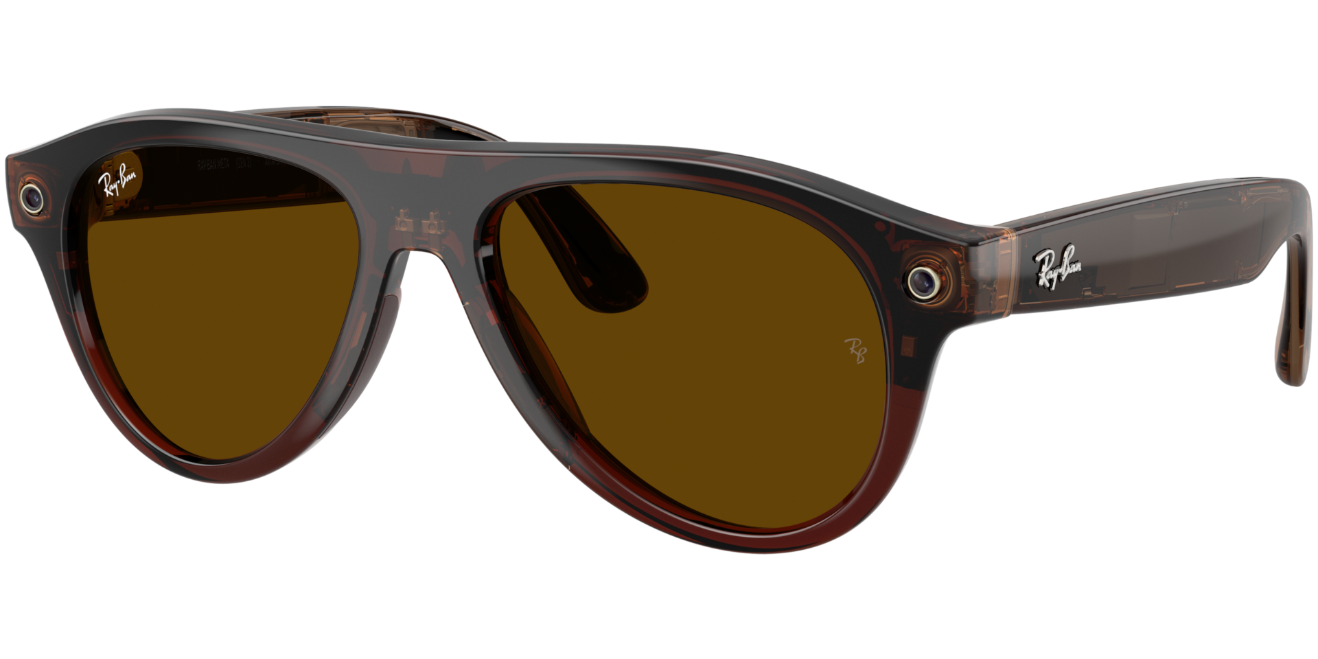 Ray-Ban META Aviator Transparent Umber 4016 Prescription Sunglasses